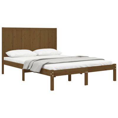 vidaXL Okvir za krevet od masivne borovine smeđa boja meda 140x200 cm