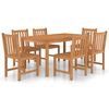vidaXL Vrtni blagovaonski set od 7 dijelova 150 x 90 cm masivno tikovino drvo