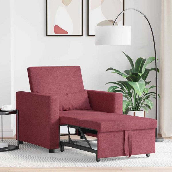 vidaXL Jednostavna sofa na krevet boja crnog vina 90 x 165 x 87 cm