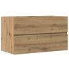 vidaXL Kupaonski viseći ormarić boja hrasta 80 x 38,5 x 45 cm drveni