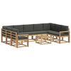 vidaXL Set vanjskih sofa 10 kom. Bijela i antracit Poliester