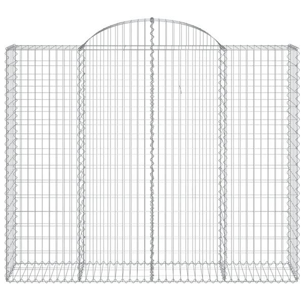 vidaXL Lučne gabionske košare 14kom 200x50x160/180cm pocinčano željezo