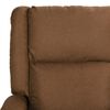 vidaXL Električni naslonjač od umjetne kože i tkanine smeđesivi