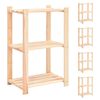 vidaXL Stalci za pohranu s 3 razine 5 kom 60x38x90 cm borovina 150 kg