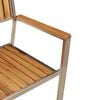 vidaXL Vrtna stolica 4 pcs Smeđa 56 x 54,5 x 87 cm Čvrsto teak drvo