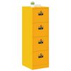 vidaXL Kabinet za datoteke s ladicama 2 pcs Žuta 44 x 50 x 106.5 cm