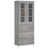 vidaXL Visoka komoda siva sonome 69,5x34x180 cm od konstruiranog drva