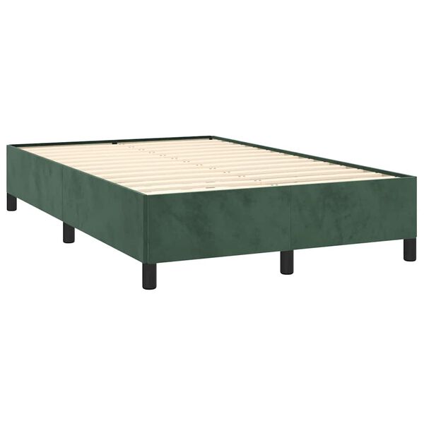 vidaXL Krevet box spring s madracem tamnozeleni 120x190 cm bar&scaron;unasti