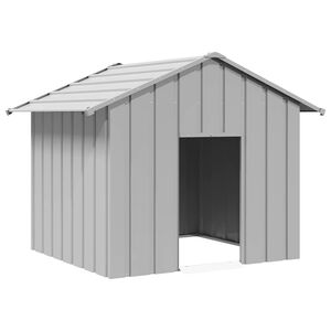 vidaXL Kućica za pse s krovom 131x101x102 cm pocinčani čelik