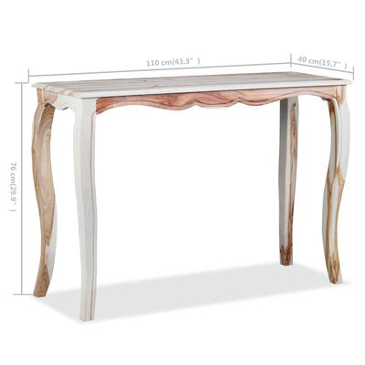 vidaXL Konzolni stol od masivnog drva šišama 110 x 40 x 76 cm