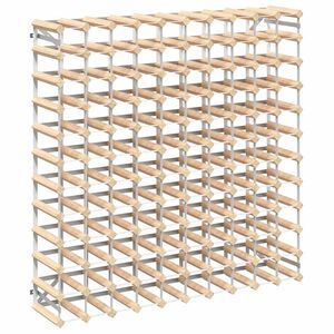 vidaXL Stalak za vino za 120 boca od masivne borovine