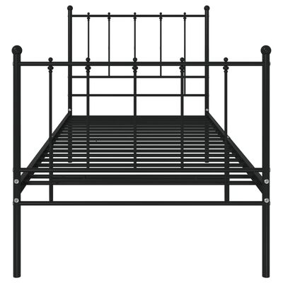 vidaXL Okvir za krevet crni metalni 100 x 200 cm