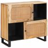 vidaXL Kreveta Smeđa 80 x 33 x 75 cm Čvrsto drvo manga