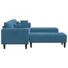 vidaXL Sofa 3 pcs Plava 250 x 188 x 76 cm Bar&scaron;un