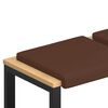 vidaXL Jastučić za klupu 2 pcs Umjetna koža Smeđa Dubina 35 cm