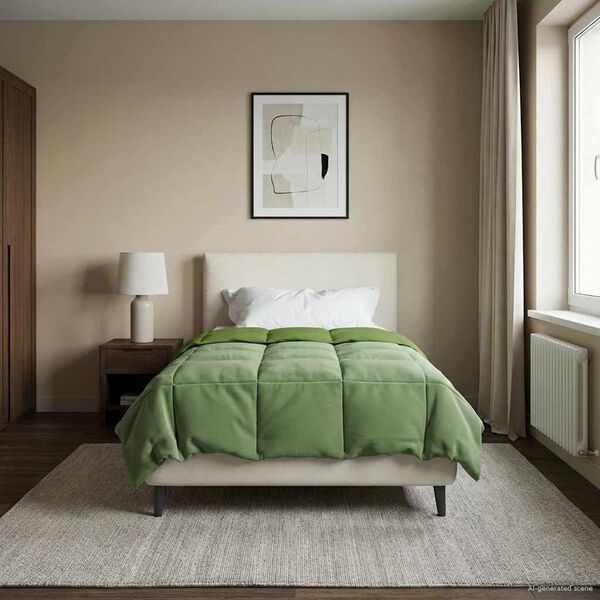 vidaXL Ljetni pokrivač &Scaron;onerisan Zelena 155 x 200 cm Mikrovlakna