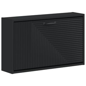 vidaXL Ormar za cipele na zidu HAARLEM 71 x 17 x 43 cm Crna
