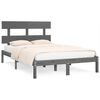 vidaXL Okvir za krevet od masivne borovine sivi 200 x 200 cm