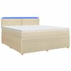vidaXL Boxspring krevet s madracem Krem 160 x 200 cm Tkanina