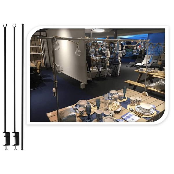 ProGarden ukrasna &scaron;ipka za stol sa stezaljkom metalna crna