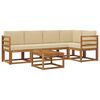 vidaXL Set vanjskih sofa 6 kom. Prirodna i bež