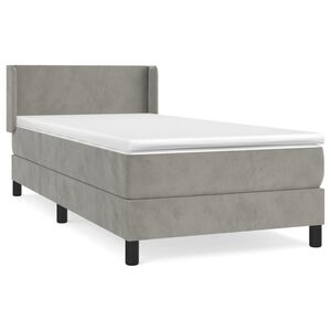 vidaXL Box spring krevet s madracem svjetlosivi 90x190 cm bar&scaron;unasti