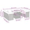 vidaXL 10-dijelni set vrtnih sofa s jastucima bež od poliratana