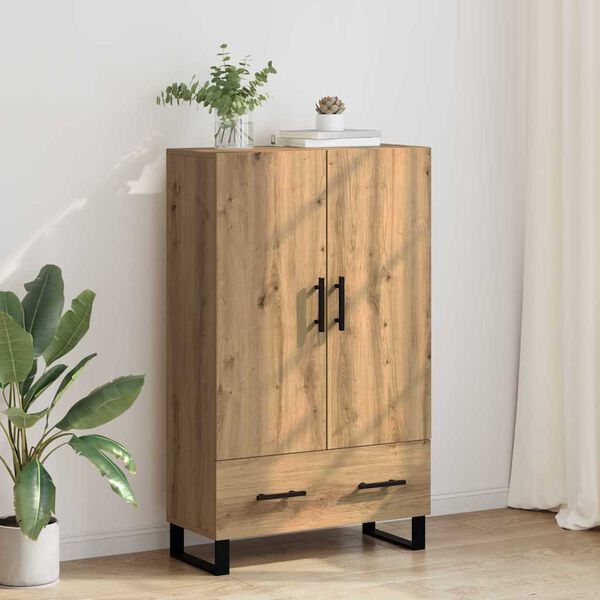 vidaXL Highboard Umjetnički hrast 69,5 x 30 x 115 cm Konstruirano drvo