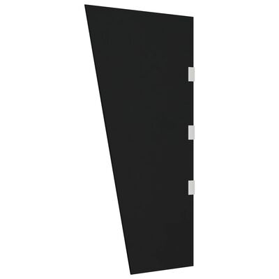 vidaXL Bočna ploča za nadstrešnicu vrata crna 50x100 cm kaljeno staklo