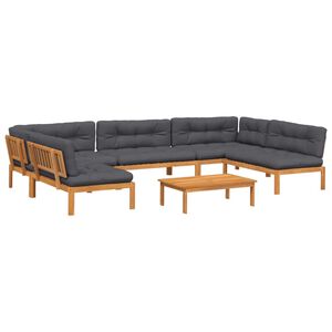 vidaXL 6-dijelni set vrtnih sofa od paleta s jastucima od drva bagrema