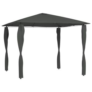 vidaXL Sjenica s navlakama za stupove 3 x 3 x 2,6 m antracit 160 g/m&sup2;