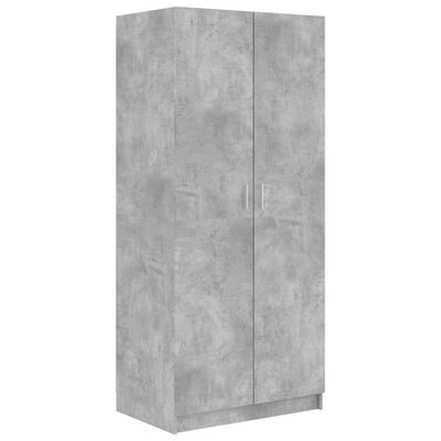 vidaXL Ormar siva boja betona 80 x 52 x 180 cm od konstruiranog drva