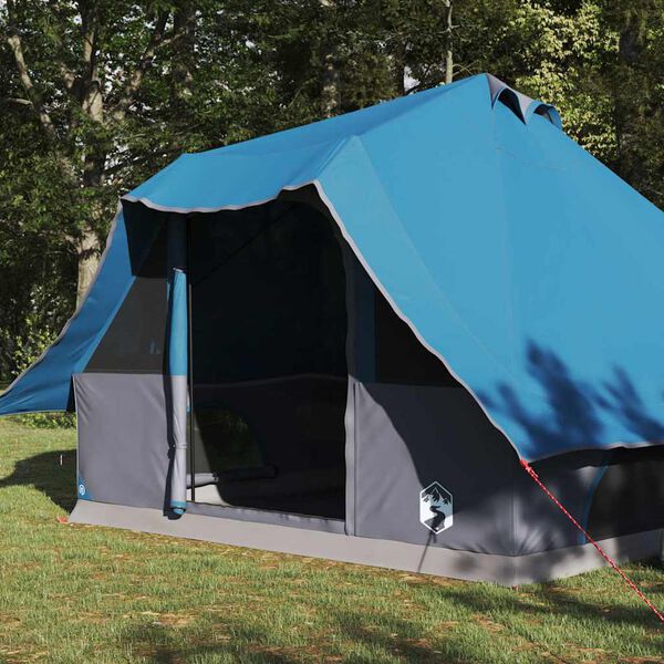 vidaXL Tipi &scaron;ator s krovom s pohranom Plava 358 x 296 x 258 cm taft