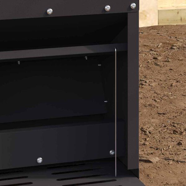 vidaXL Feeder s nogom za piliće Crna 25 x 42 x 40 cm