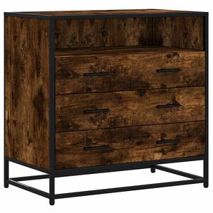 vidaXL Ormar s ladicama dimljeni hrast 70x41x70 cm konstruirano drvo
