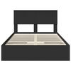 vidaXL Krevet s od storage Crna 135 x 190 cm Konstruirano drvo