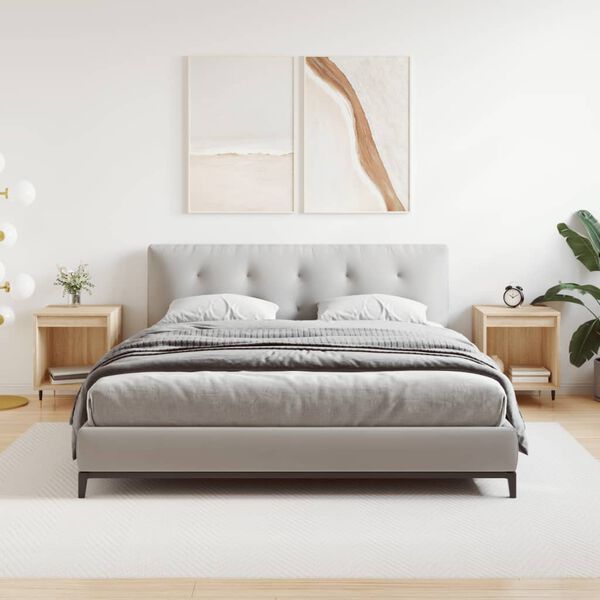 vidaXL Noćni ormarići 2 kom boja hrasta 40x35x50 cm konstruirano drvo