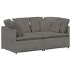 vidaXL Modularna sofa s jastucima, korduro tkanina, svijetlo siva