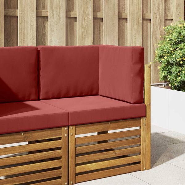 vidaXL Jastuk za vanjsku sofU 3 pcs boja crnog vina Poliester