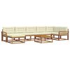 vidaXL Set vanjskih sofa s jastukom 8 pcs Prirodna i krem