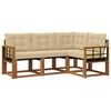 vidaXL Set vanjskih sofa 4 kom. Prirodna i bež