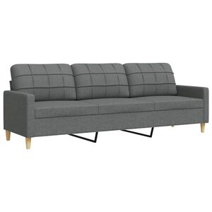 vidaXL Trosjed od tkanine tamnosivi 210 cm