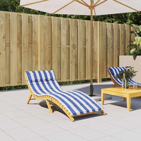 vidaXL Jastuk za ležaljku plavo-bijele pruge 180x60x4 tkanina Oxford