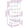 vidaXL Police za knjige Staro drvo 81 x 36 x 176 cm Konstruirano drvo