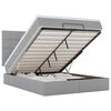 vidaXL Otomanski krevet s madracem&LED svijetlosivi 140x190 cm tkanine