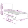 vidaXL Krevetna konstrukcija Crna 90 x 200 cm Inženjersko Drvo