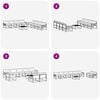 vidaXL Set vanjskih sofa s jastukom 9 pcs Prirodna i svijetlo siva