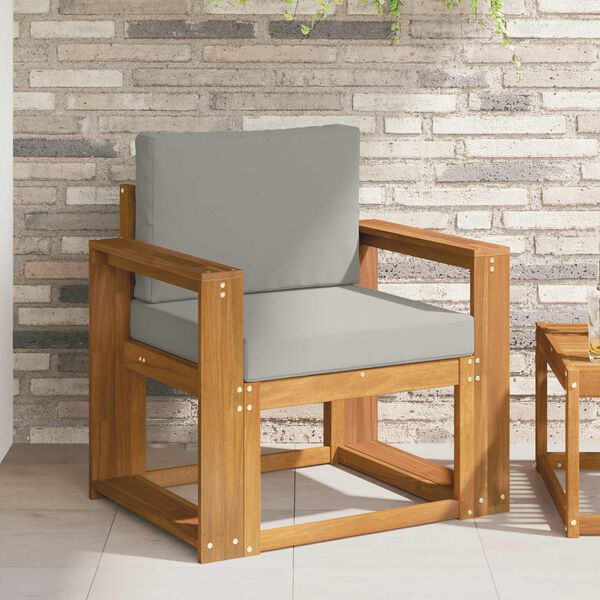 vidaXL Vanjski kauč Čvrsto drvo akacije i poliester