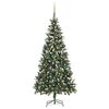 vidaXL Umjetno osvijetljeno božićno drvce s kuglicama 210 cm