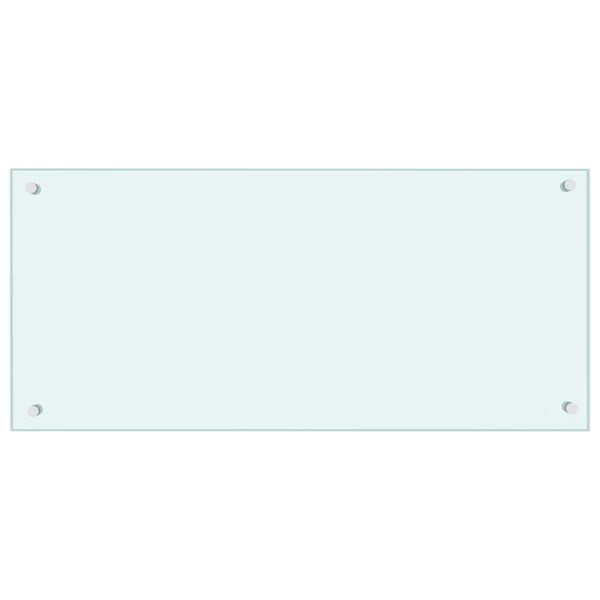 vidaXL Kuhinjska za&scaron;tita od prskanja mliječna 90 x 40 cm kaljeno staklo